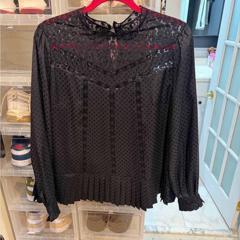 Ted Baker navy Lace Blouse